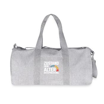 Zustand Dem Alter Entsprechend Oldtimer Geburtstag - Recycelte Canvas-Sporttasche von Stanley/Stella - Grau meliert - Vorne