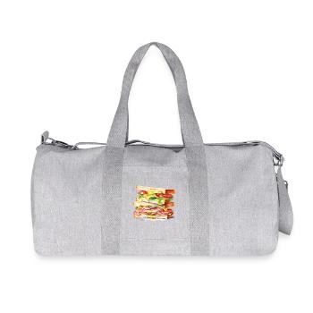 Colorful Sandwich Layers Illustration - Recycled Canvas Sports Bag by Stanley/Stella - heather grey - Front