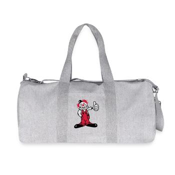 Ein lustiger Clown - Recycelte Canvas-Sporttasche von Stanley/Stella - Grau meliert - Vorne