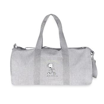 I Love Running Strichmännchen - Läufer - Recycelte Canvas-Sporttasche von Stanley/Stella - Grau meliert - Vorne