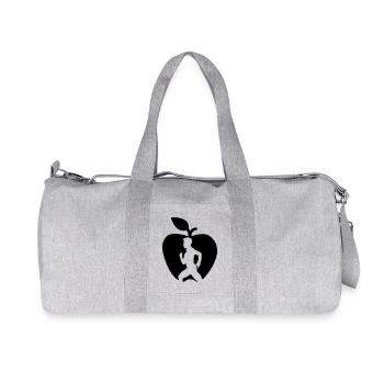 Runner de fruits sain découpé dans la pomme - Sac de sport en toile recyclée Stanley/Stella - gris chiné - Devant