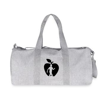 Healthy fruit walker in apple cut out - Recycled Canvas Sports Bag by Stanley/Stella - heather grey - Front