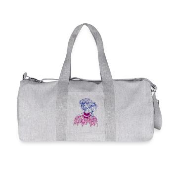 Mädchen Illustration - Recycelte Canvas-Sporttasche von Stanley/Stella - Grau meliert - Vorne