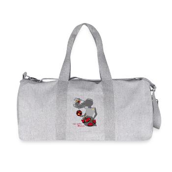 Frauenfussball, Girl, Fußball - Recycelte Canvas-Sporttasche von Stanley/Stella - Grau meliert - Vorne