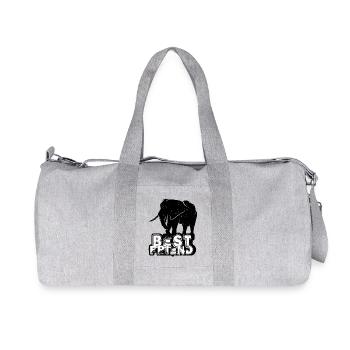 Meilleur ami de l’éléphant - Sac de sport en toile recyclée Stanley/Stella - gris chiné - Devant