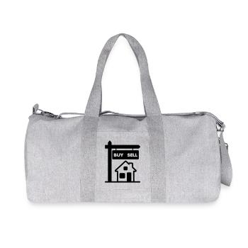 Acheter vente logo courtier - Sac de sport en toile recyclée Stanley/Stella - gris chiné - Devant