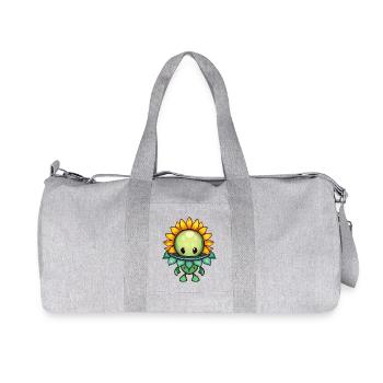 Rencontre d’été: Alien & Sunflower - Sac de sport en toile recyclée Stanley/Stella - gris chiné - Devant
