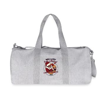 Assistant du Père Noël – Un design de Noël drôle - Sac de sport en toile recyclée Stanley/Stella - gris chiné - Devant