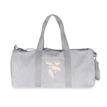 Majestueuse tête d’orignal illustration - Sac de sport en toile recyclée Stanley/Stella - gris chiné - Devant