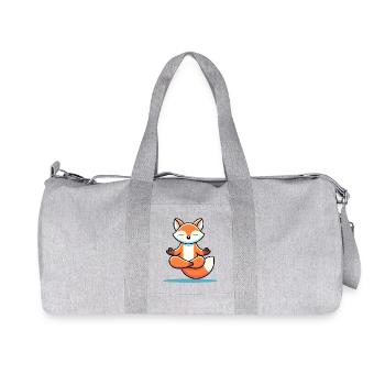 Renard méditant - Illustration relaxante - Sac de sport en toile recyclée Stanley/Stella - gris chiné - Devant