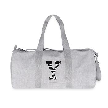 Buchstabe und Zebra - Recycelte Canvas-Sporttasche von Stanley/Stella - Grau meliert - Vorne