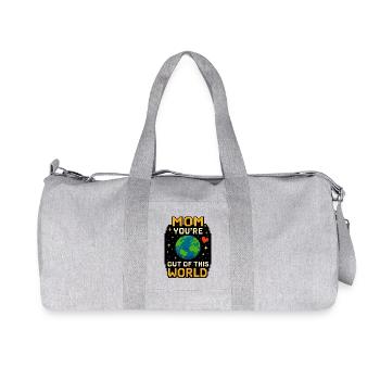 Maman, tu es hors de ce monde – Pixel Space - Sac de sport en toile recyclée Stanley/Stella - gris chiné - Devant