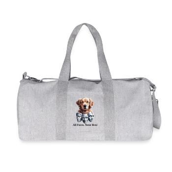 Canine Masquerade Theater - Recycled Canvas Sports Bag by Stanley/Stella - heather grey - Front