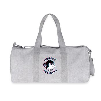 Monkey Business 3D – Art urbain du singe - Sac de sport en toile recyclée Stanley/Stella - gris chiné - Devant