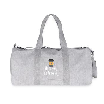 No Coffee No Workee - Recycled Canvas Sports Bag by Stanley/Stella - heather grey - Front
