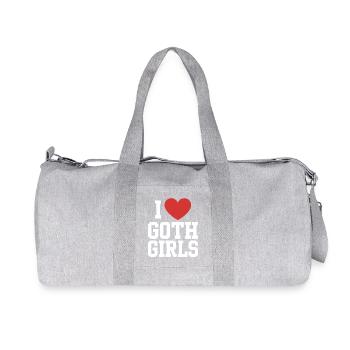 Ich liebe Gothic Girls - Recycelte Canvas-Sporttasche von Stanley/Stella - Grau meliert - Vorne