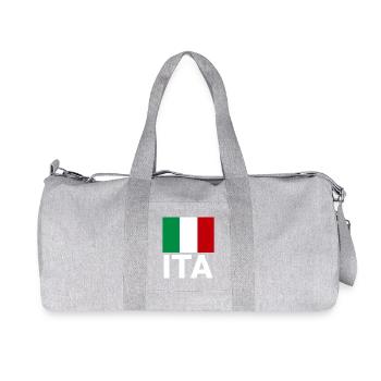 Drapeau italien avec abréviation ITA - Sac de sport en toile recyclée Stanley/Stella - gris chiné - Devant
