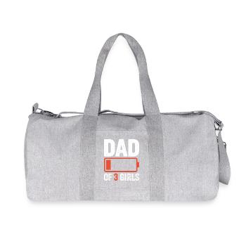 Icône de piles Papa de 3 filles - Sac de sport en toile recyclée Stanley/Stella - gris chiné - Devant