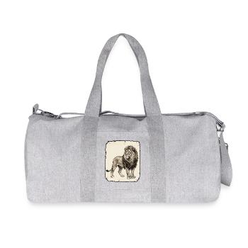 Lion Africa Reggae - Sac de sport en toile recyclée Stanley/Stella - gris chiné - Devant