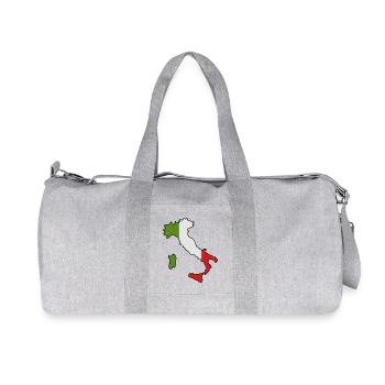Italy map - Recycled Canvas Sports Bag by Stanley/Stella - heather grey - Front