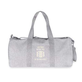 L’histoire a besoin de vous : soyez archiviste - Sac de sport en toile recyclée Stanley/Stella - gris chiné - Devant