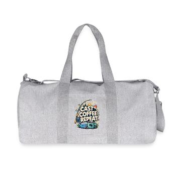 LANCER LE CAFÉ RÉPÉTER Pêche - Sac de sport en toile recyclée Stanley/Stella - gris chiné - Devant
