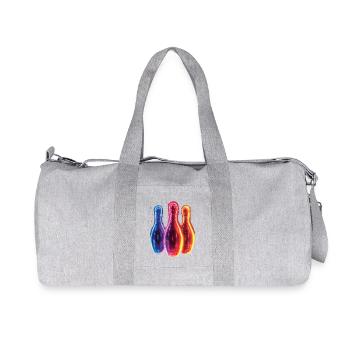 Bowling Synthwave - Sac de sport en toile recyclée Stanley/Stella - gris chiné - Devant