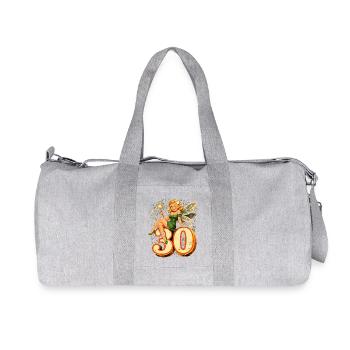 30e anniversaire rétro : Fée magique & Elfe - Sac de sport en toile recyclée Stanley/Stella - gris chiné - Devant