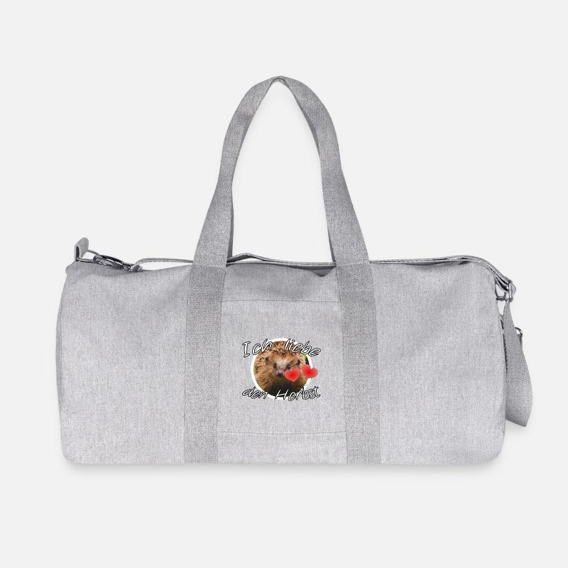 Ich liebe den Herbst Geschenk Igel Spruch Tier - Recycelte Canvas-Sporttasche von Stanley/Stella - Grau meliert