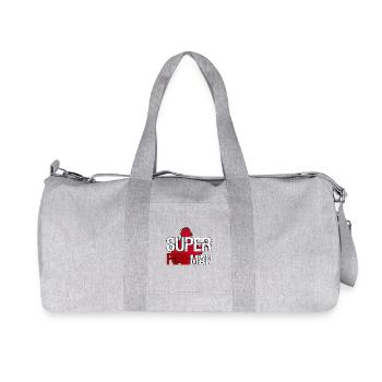 Super Fireman - Recycled Canvas Sports Bag by Stanley/Stella - heather grey - Front