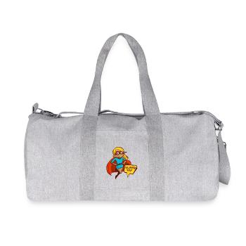 Supermama als Geschenk - Recycelte Canvas-Sporttasche von Stanley/Stella - Grau meliert - Vorne