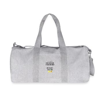 Les gens rient de ma voiture - Sac de sport en toile recyclée Stanley/Stella - gris chiné - Devant