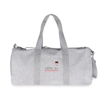 Austria Austria Flag Flag Coat of Arms Gift - Recycled Canvas Sports Bag by Stanley/Stella - heather grey - Front