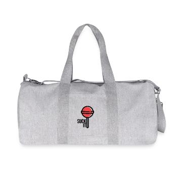 SUCK IT RED - Recycled Canvas Sports Bag by Stanley/Stella - heather grey - Front