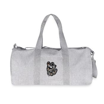 Tribal masks - Recycelte Canvas-Sporttasche von Stanley/Stella - Grau meliert - Vorne