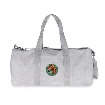 Kastanie - Recycelte Canvas-Sporttasche von Stanley/Stella - Grau meliert - Vorne
