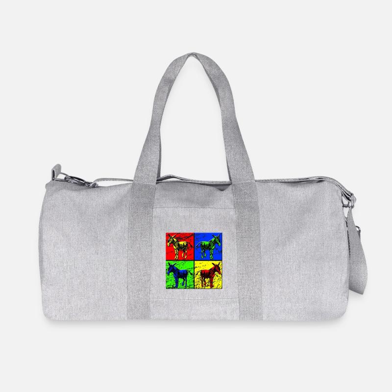 Esel - Recycelte Canvas-Sporttasche von Stanley/Stella - Grau meliert