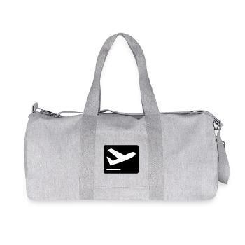 Airplane taking off - Recycled Canvas Sports Bag by Stanley/Stella - heather grey - Front