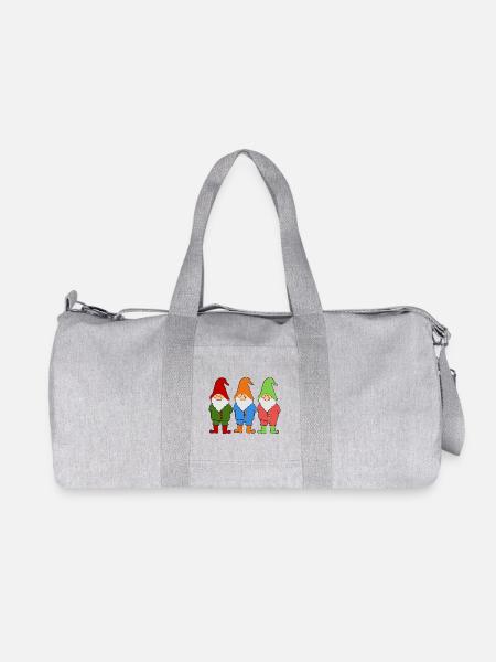Wichtel Zwerge - Recycelte Canvas-Sporttasche von Stanley/Stella - Grau meliert