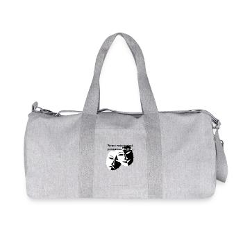 Latein Sprüche Masken Rom Geschenkidee witzig - Recycelte Canvas-Sporttasche von Stanley/Stella - Grau meliert - Vorne