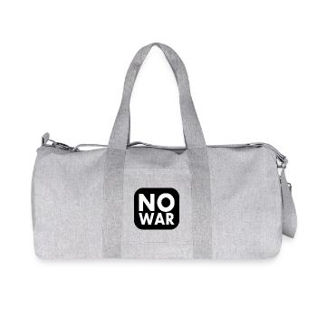 No war - Recycled Canvas Sports Bag by Stanley/Stella - heather grey - Front