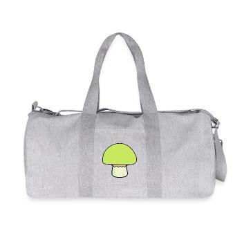 Mushroom green, green mushrooms - Recycled Canvas Sports Bag by Stanley/Stella - heather grey - Front