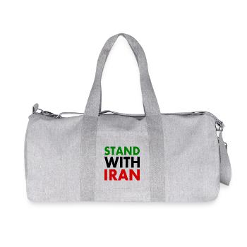 Stand with iran - Recycled Canvas Sports Bag by Stanley/Stella - heather grey - Front