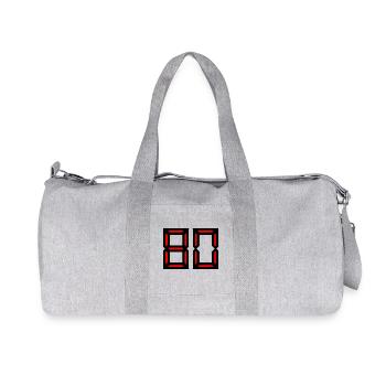 80. 80 YEARS. 80TH ANNIVERSARY. BIRTHDAY 80 YEARS. - Recycled Canvas Sports Bag by Stanley/Stella - heather grey - Front