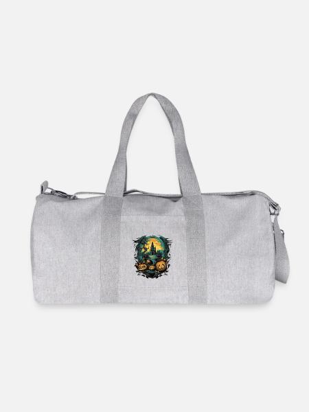 Halloween - Recycelte Canvas-Sporttasche von Stanley/Stella - Grau meliert
