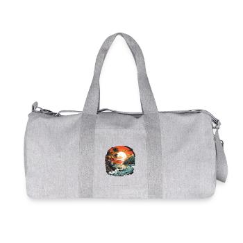 Tropisch - Recycelte Canvas-Sporttasche von Stanley/Stella - Grau meliert - Vorne