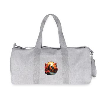 Tropisch - Recycelte Canvas-Sporttasche von Stanley/Stella - Grau meliert - Vorne