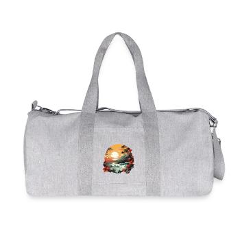 Tropisch - Recycelte Canvas-Sporttasche von Stanley/Stella - Grau meliert - Vorne