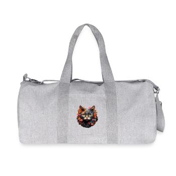 Cat - Recycled Canvas Sports Bag by Stanley/Stella - heather grey - Front