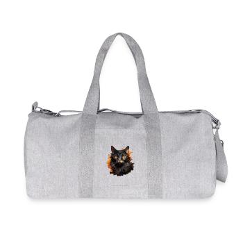 Chat - Sac de sport en toile recyclée Stanley/Stella - gris chiné - Devant